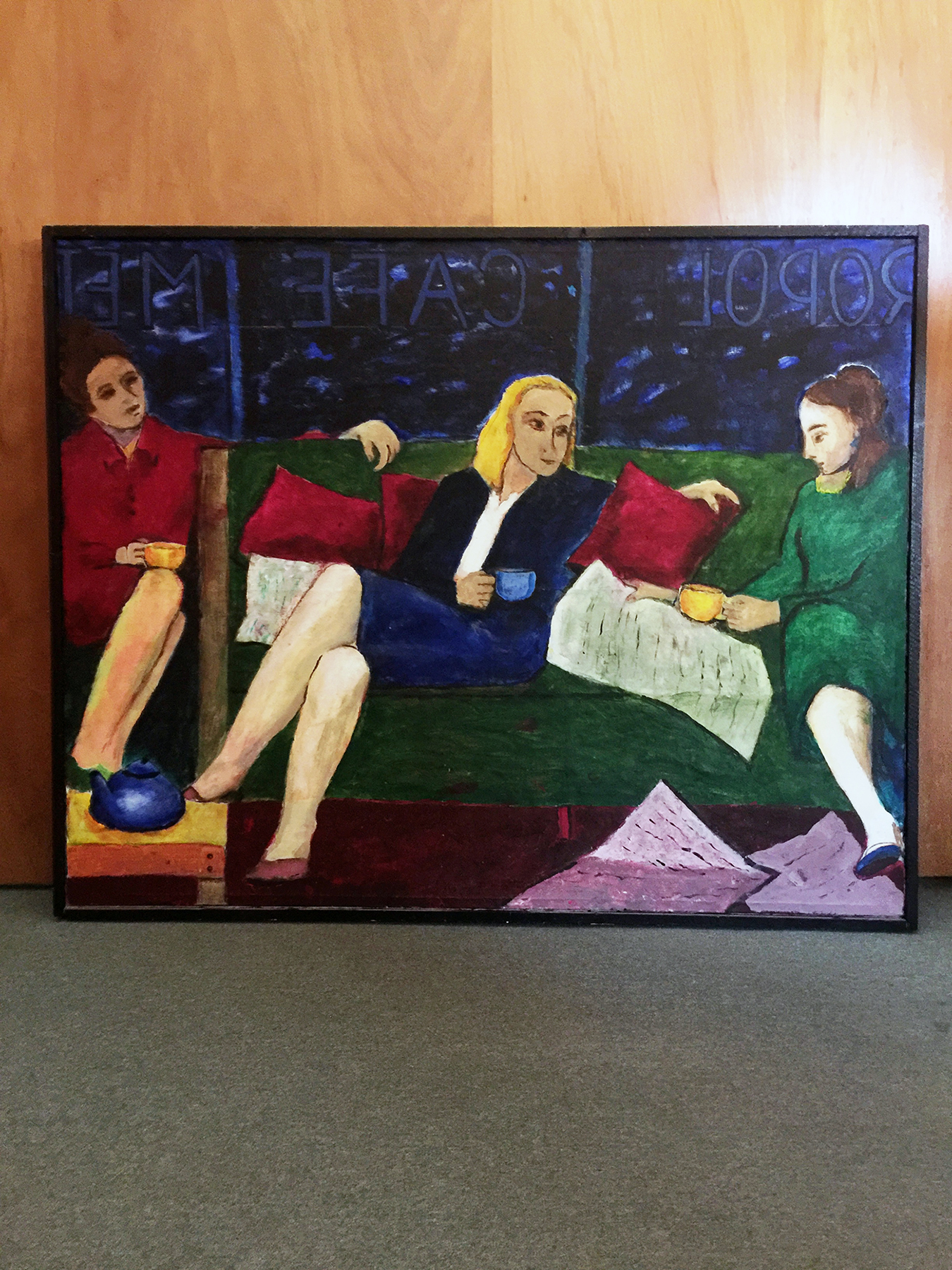 18i. Talk, Tea, and New York Times. 56” x 48”.
