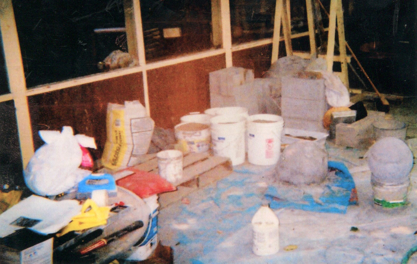 20c. Materials for a concrete sculpture.