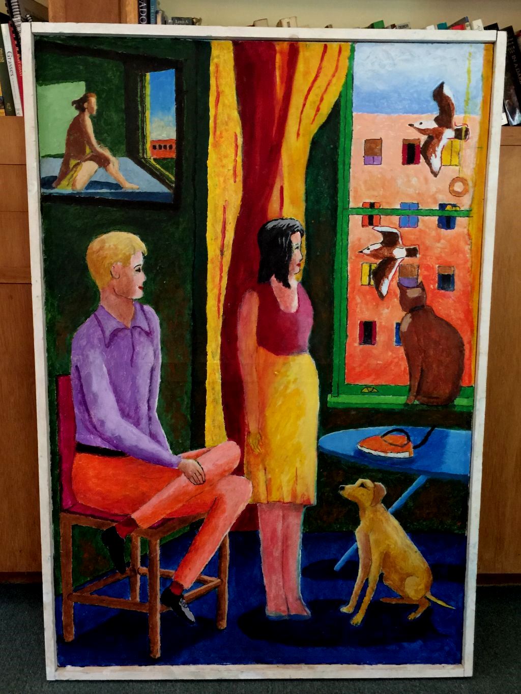 18f. Window. 3' x 4.5'. The picture on the wall is Edward Hopper's Morning Sun